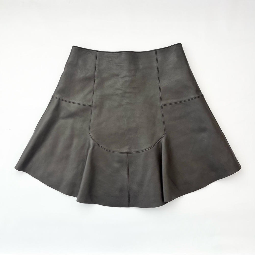 Carven Leather Mini Skirt Size 36
